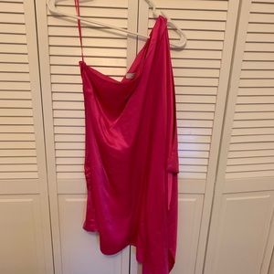 Robert Rodriguez Pink 1-shoulder dress